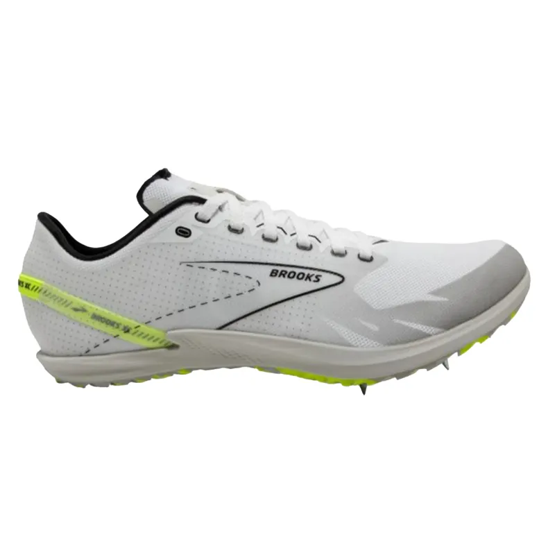 Brooks Draft XC Unisex Spikes - White Black Nightlife