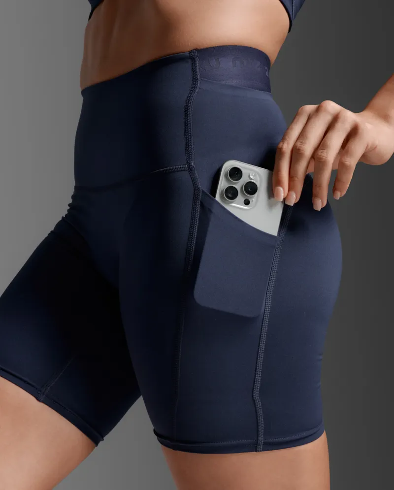 2XU Form Stash Hi-Rise Comp Women's 6inch Shorts Midnight-4