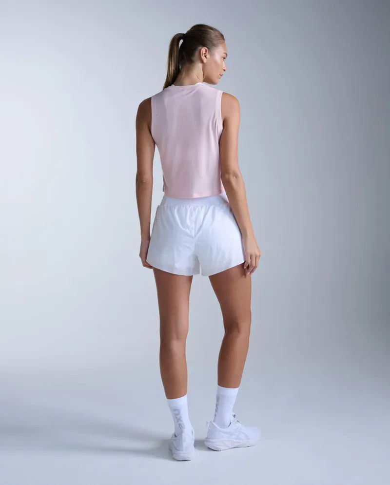 2XU Aero Crop Women's Running Tank - Pink-4