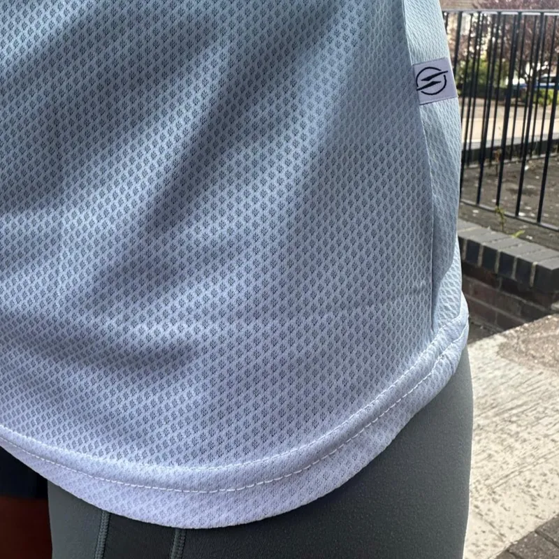 Team Derby Runner Scimitar Aero Tee Blue White Women's-2