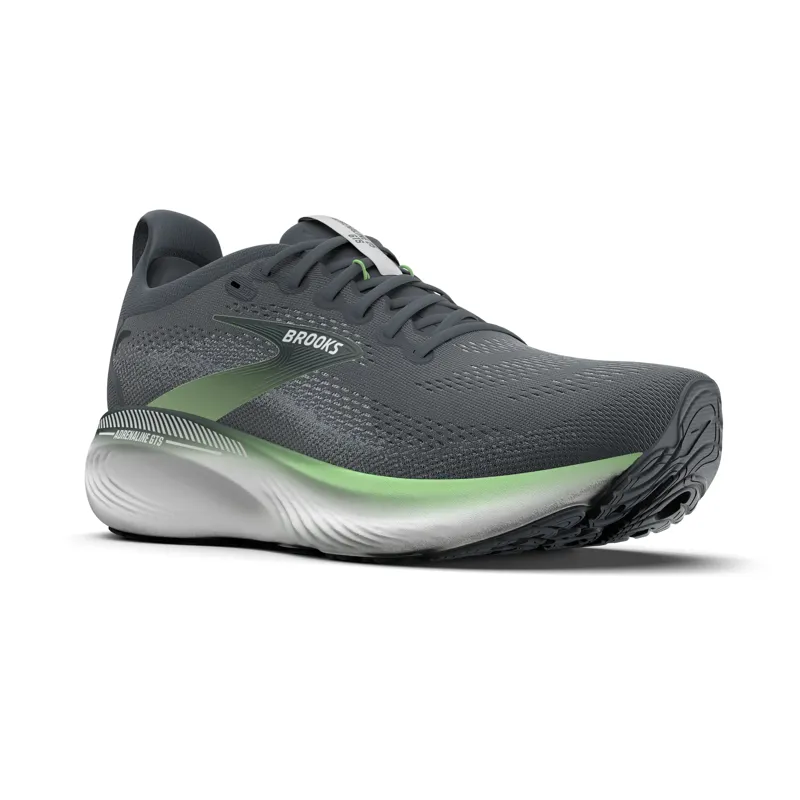 Brooks Adrenaline GTS 25 Men's Running Shoes - Grey Paradise Green Spruce-1