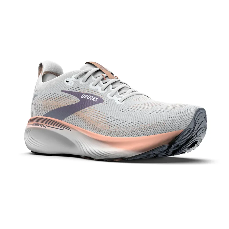Brooks Adrenaline GTS 25 Women's Running Shoes - Oyster Mushroom Peach Grape-1