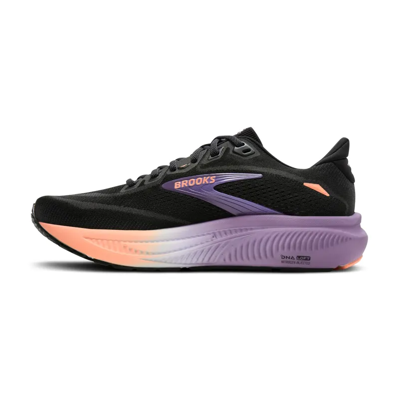 Brooks Ghost 18  Women's Running Shoes - Black Mulled Grape Peach-2