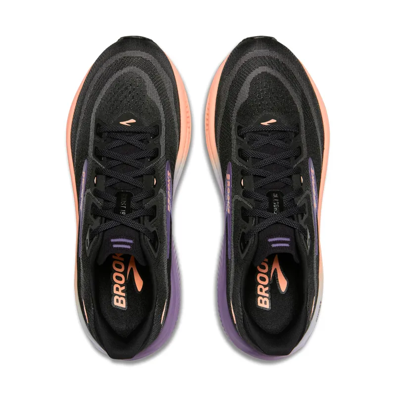 Brooks Ghost 18  Women's Running Shoes - Black Mulled Grape Peach-5