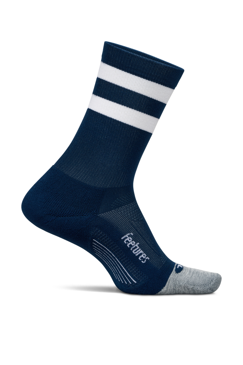 Elite Light Cushion Mini Crew Navy High Top Stripe-1
