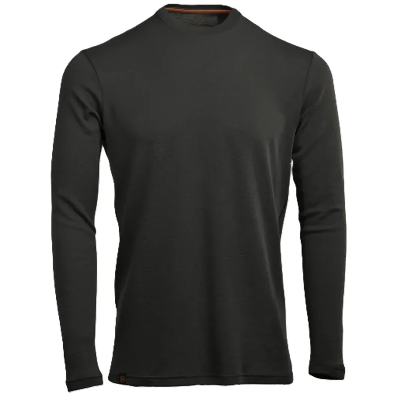 Moggans Tencel Men's Longsleeve Merino Baselayer Charcoal 