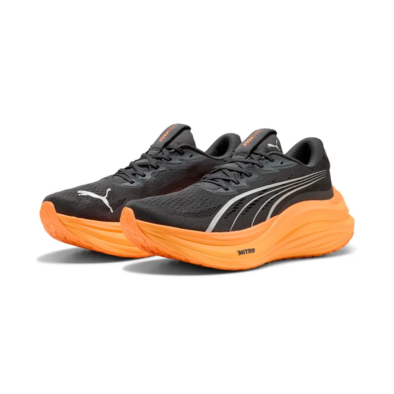 Puma MagMax NITRO Men's Running Shoes - Dusky Gray-Heat Fire-1