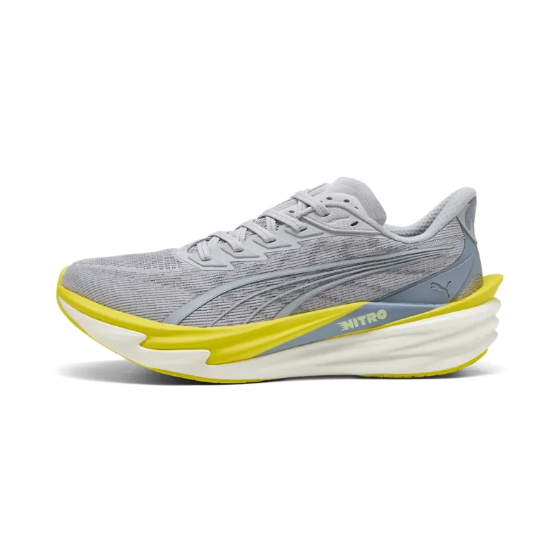 Puma Deviate NITRO 4 Men's Running Shoes - Vibrant Silver-Lux Lime-3
