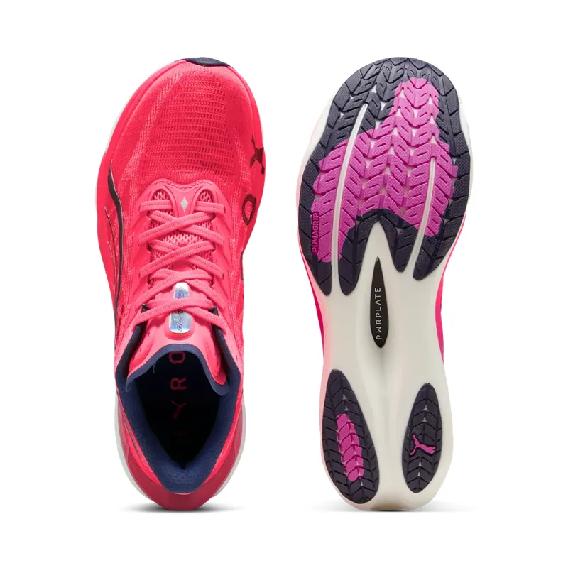 Puma Deviate NITRO 4 X HYROX Men's Running Shoes - White-Electric Orchid-Pure Pink-4