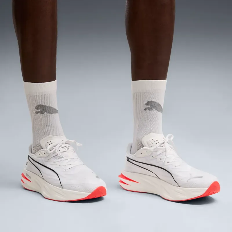 Puma Deviate Pure Nitro Men's Running Shoes - Puma White Ultra Red-7
