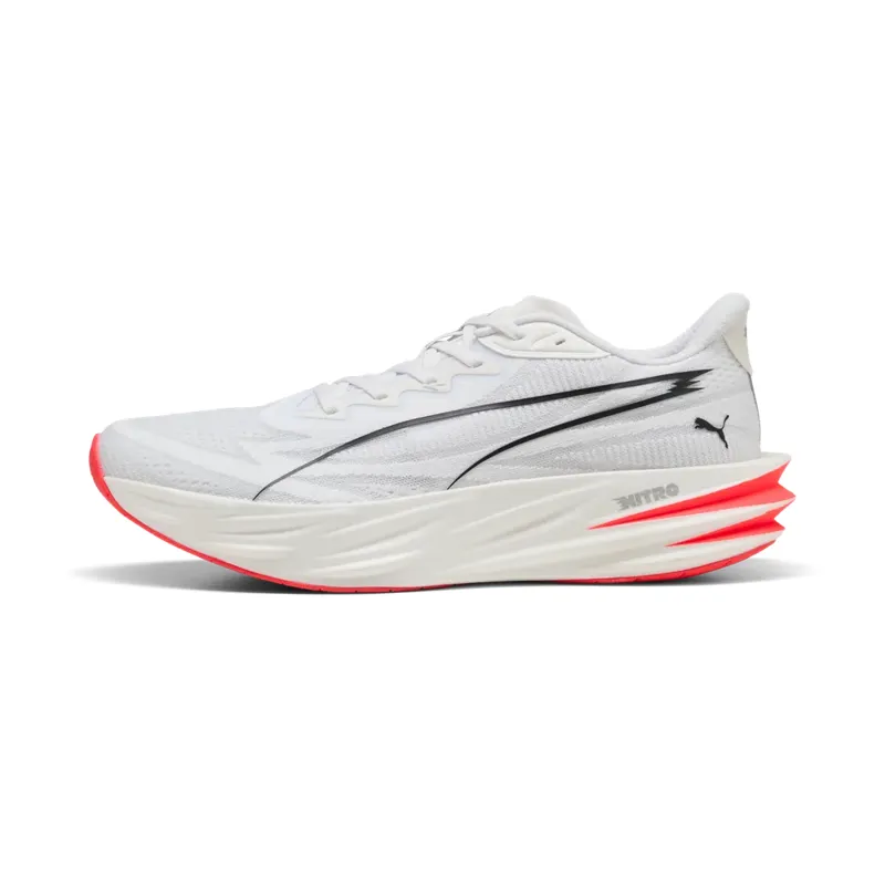 Puma Deviate Pure Nitro Men's Running Shoes - Puma White Ultra Red-3