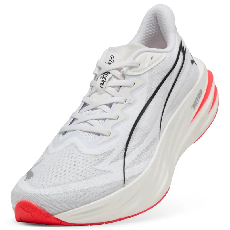 Puma Deviate Pure Nitro Men's Running Shoes - Puma White Ultra Red-6