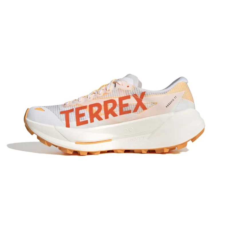 Adidas Terrex Agravic AT Women's Trail Running Shoes - White Impact Orange Reflective Silver-3