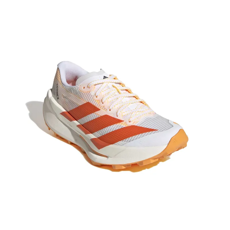 Adidas Terrex Agravic AT Women's Trail Running Shoes - White Impact Orange Reflective Silver-1