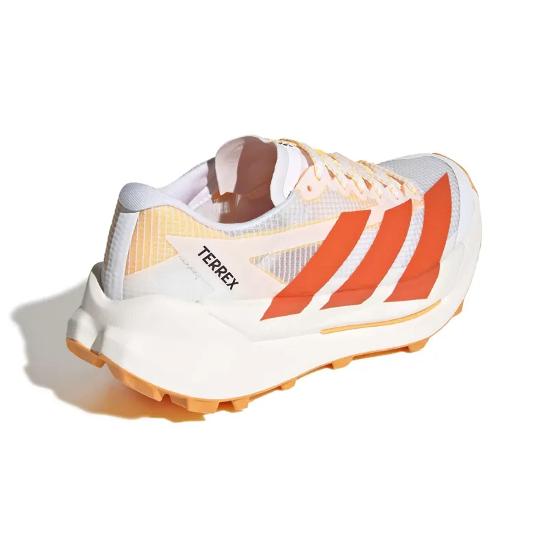Adidas Terrex Agravic AT Women's Trail Running Shoes - White Impact Orange Reflective Silver-2