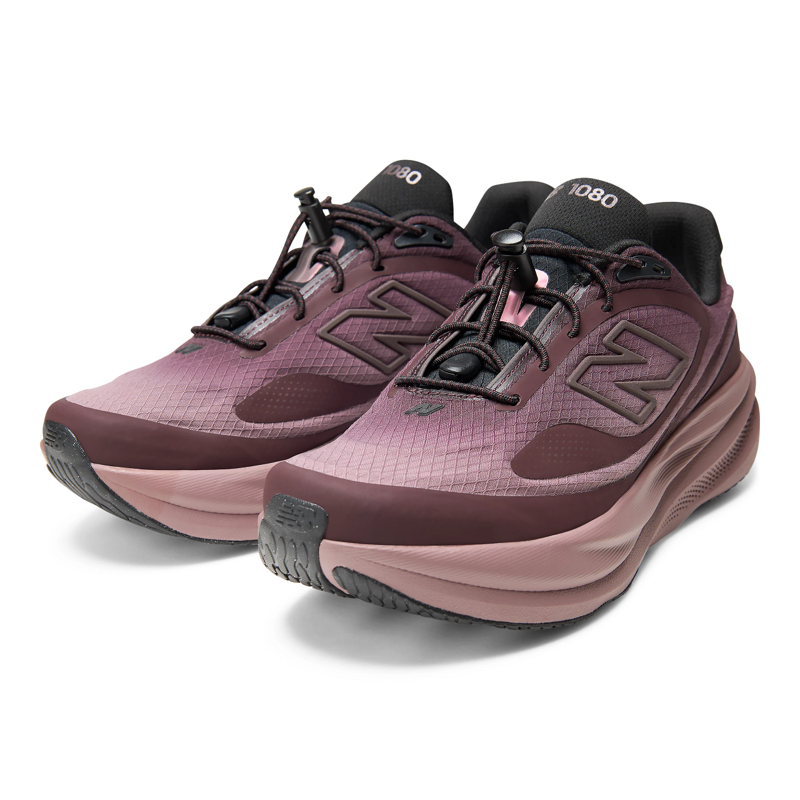 New Balance 1080v15 Pykrete Women's Running Shoes - Cherry Leather-3