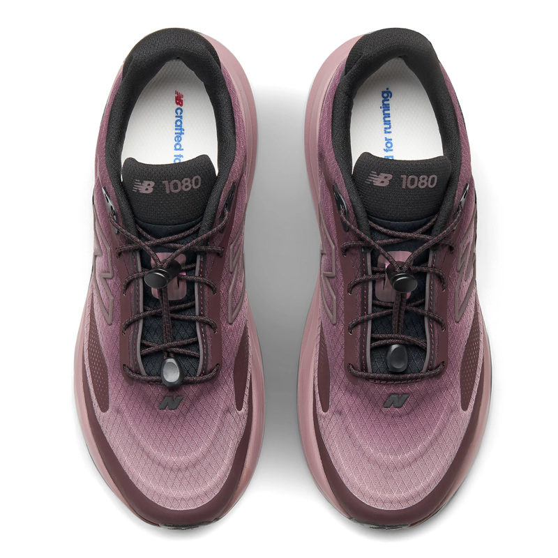 New Balance 1080v15 Pykrete Women's Running Shoes - Cherry Leather-12