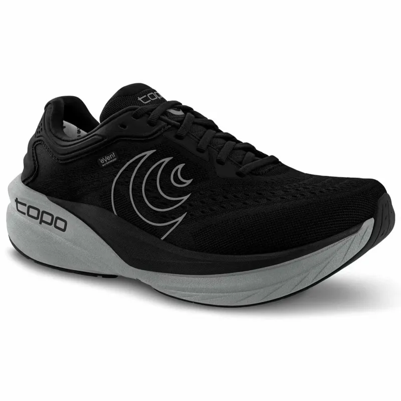 Topo Phantom 4 Waterproof Men's Cushioned Running Shoes - Black Charcoal