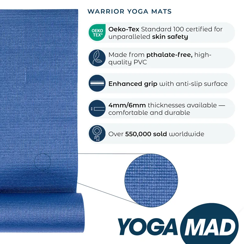 Warrior II Yoga Mat Purple-3